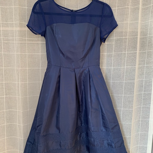 Geode Sheer Top Blue Dress Size Small - Picture 2 of 5